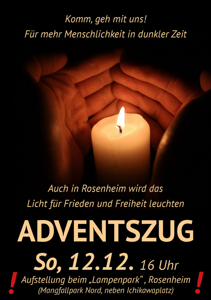 Adventszug durch Rosenheim 12.12.2021, 16 Uhr