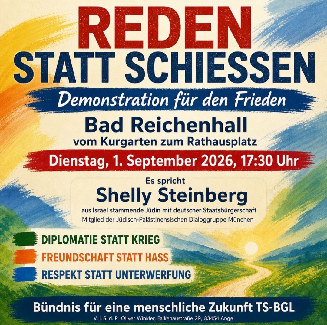 Reden statt Schießen - Demonstration für den Frieden