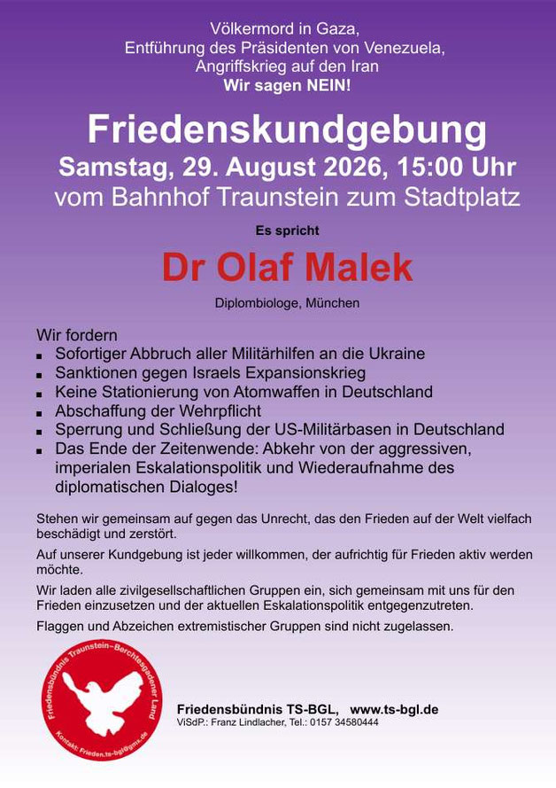 Friedenskundgebung Traunstein